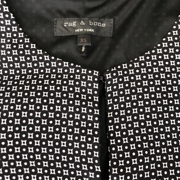 Rag & Bone Sleeveless Silk White Dotted Tank Top - Picture 6 of 8